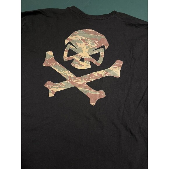 NEW Pipe Hitters Union Attitude Apparel XXL 2XL Short Black Camo Skull T-Shirt - Picture 1 of 7